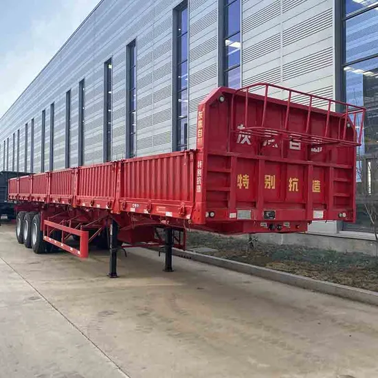 40FT Drop Side Wall Bulk Fence Stake Pritschencontainer Heavy Duty Cargo Sidewall Board Truck Semi Trailer zum Verkauf