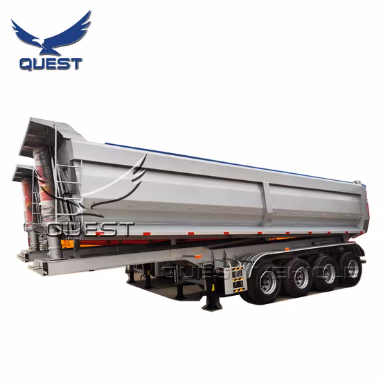4 Achsen 80t U-Form Heavy Duty Kipper/Kipper/Dumper/Muldenkipper Sattelauflieger für Sand/Stein/Kohle/Mineraltransport