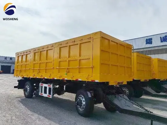 Deichsel 23 Achsen Flachbetthaken Box Fracht Abschleppen Flachbettstange Vollschleppwagen Anhänger mit Echtzeitüberwachung und Fernbedienung