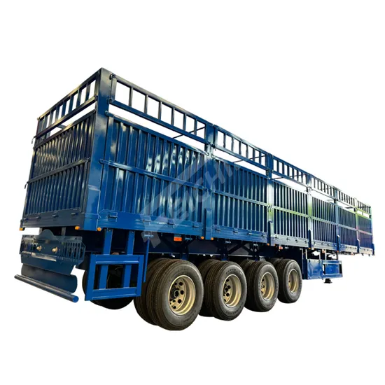 Feichi Niedriger Preis 4-Achser 30 50 60 Tonnen Seitenwand Viehpfahl Schwerlast-Massentransport-Sattelauflieger Geschlossener Frachtzaun-Sattelauflieger zum Verkauf