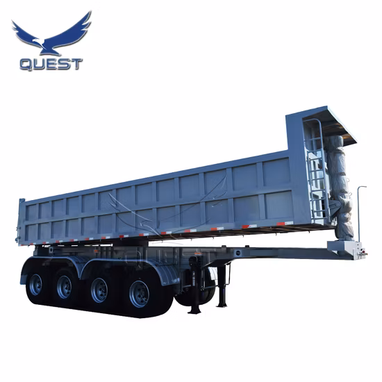 4 Achsen 80t 45m3 Endkipper-Sattelauflieger mit Hinterkipper für den Bergbautransport