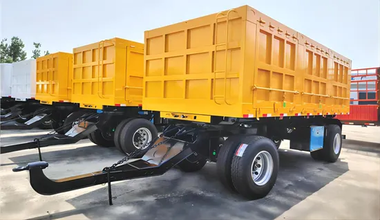 Gute Qualität 2/3 Achsen Deichsel Anhänger Hydraulische Heckkipper Vollkipper Anhänger Transport LKW Anhänger für Sand Kohle Bergbau Transport zu verkaufen