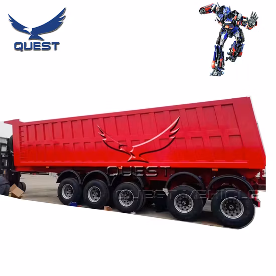 Afrika Beliebte 5 Achsen 6 Achsen 80 Tonnen Bergbau Verwenden Bauxit Dump Semi Trailer