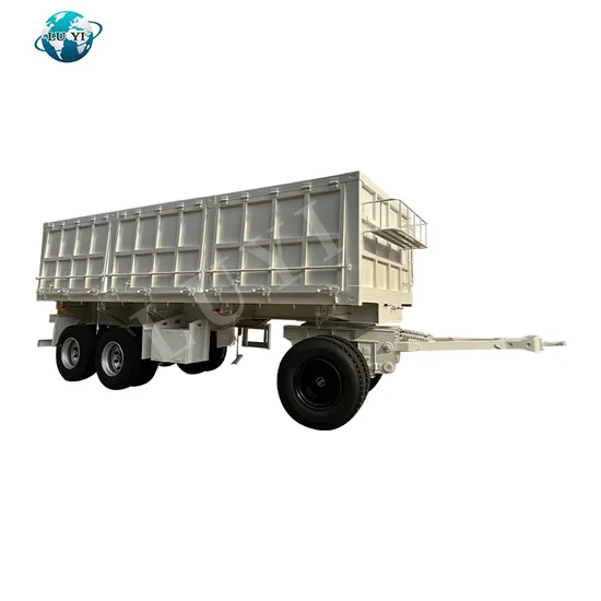 Fabrikpreis Deichsel Dolly Hydraulischer Kipper Kippzaun Vollanhänger Pritsche Leichte Seitenwand Farm Cargo Trailer