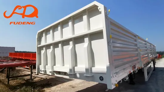 40ft Pritschenanhänger zu verkaufen 3-Achs-Schüttguttransport-Seitenwandanhänger