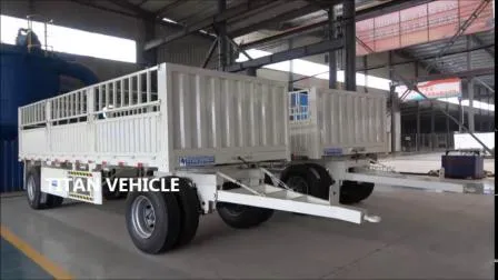 Titan 2 Achsen 30t Zaun Vollanhänger Stake Deichsel LKW Anhänger zu verkaufen