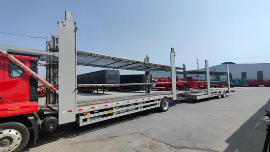 Doppelter Stahlchassis-Autotransportanhänger-LKW für den Transport von 8 bis 10 Fahrzeugen